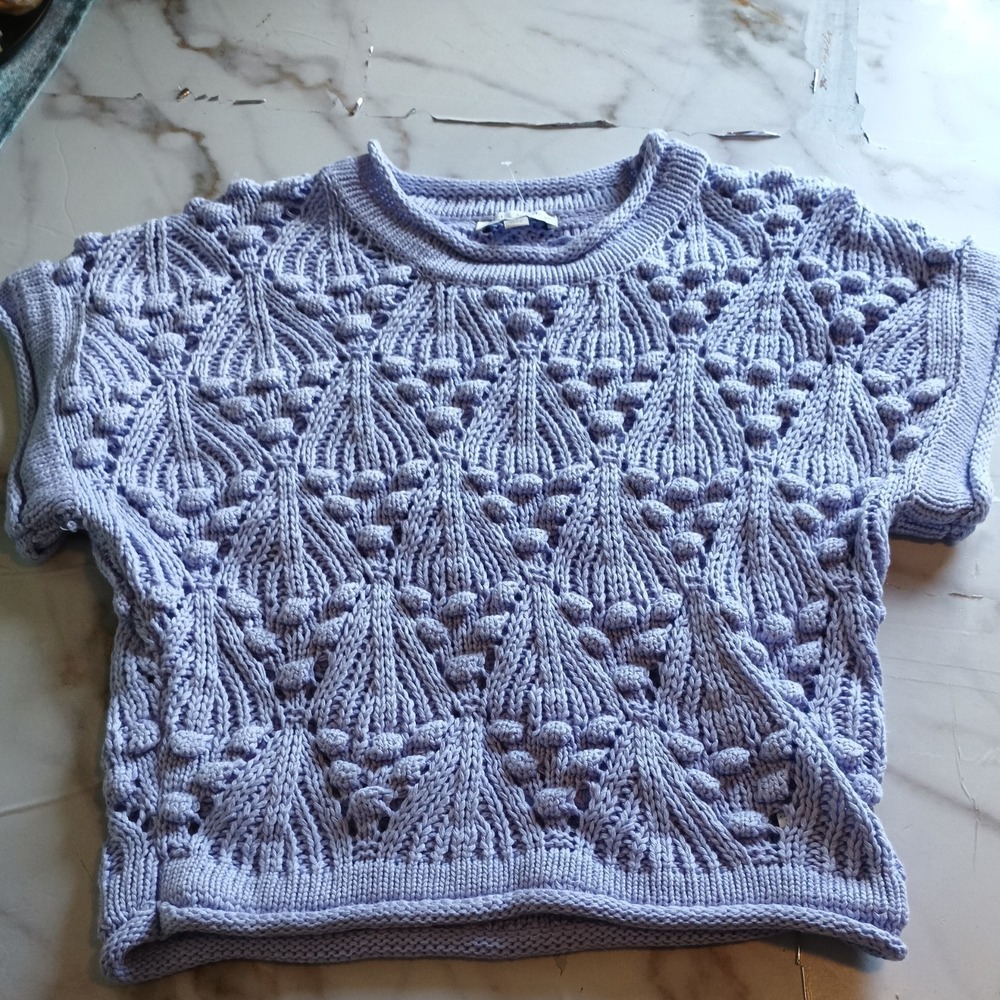 She + Sky Women's‎  Small OverSize knit pattern with bobble stitches Boho Style